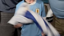 El mayor fanátco de Uruguay en el Mundial está aquí: increíble