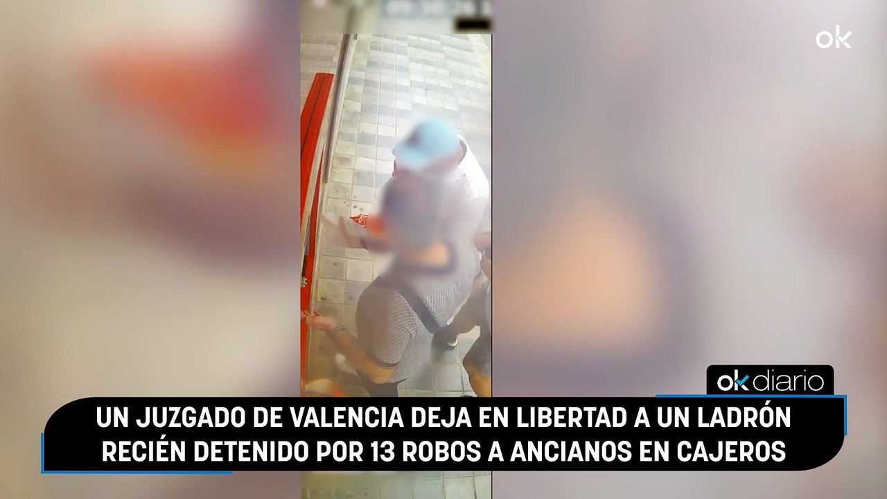 Un juzgado de Valencia deja en libertad a un ladrón recién detenido por 13 robos a ancianos en cajeros