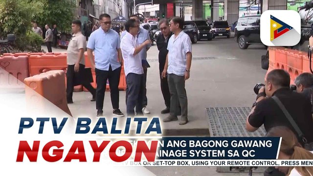 PBBM, ininspeksyon ang bagong gawang G. Araneta drainage system sa QC