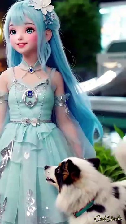 Hatsune Miku 🐶🍎🍓 | Cute Dog & Fruit Fun Moment | Happy Happy Short 🎶✨💙