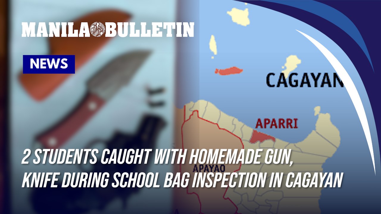 2 students caught with homemade gun, knife during school bag inspection in Cagayan