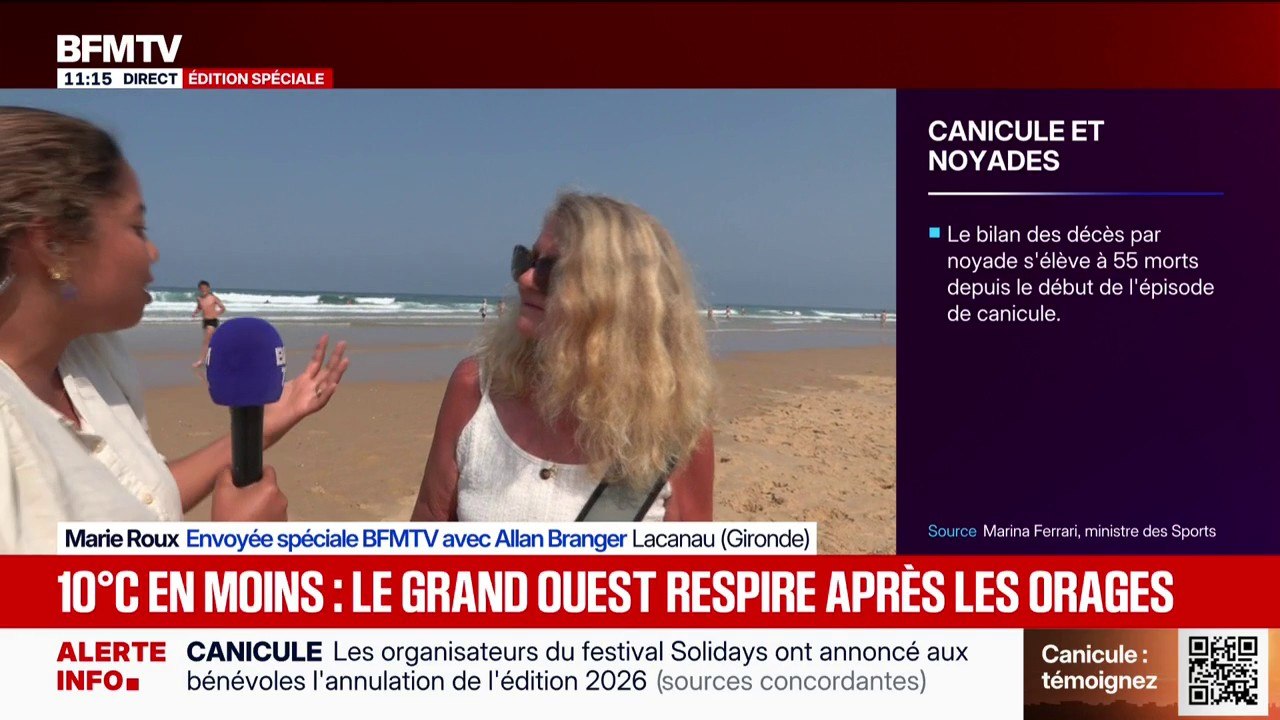 Canicule: on respire (un peu) à Lacanau!