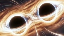 Cinematic visualization of gravitational wave passing through Earth from black hole merger billions of light years away, space-time rippling visually, LIGO-inspired, 4K, 10 seconds