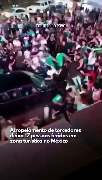 Atropelamento de torcedores deixa 17 pessoas feridas em zona turística no México