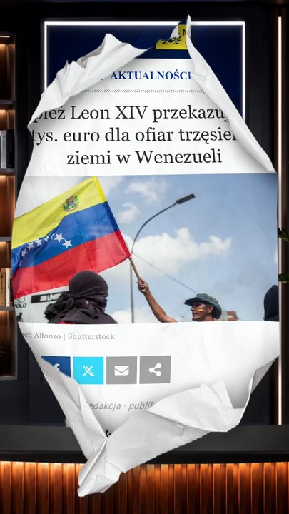 Papież Leon XIV przekazuje 100 tys. euro dla ofiar trzęsienia ziemi w Wenezueli