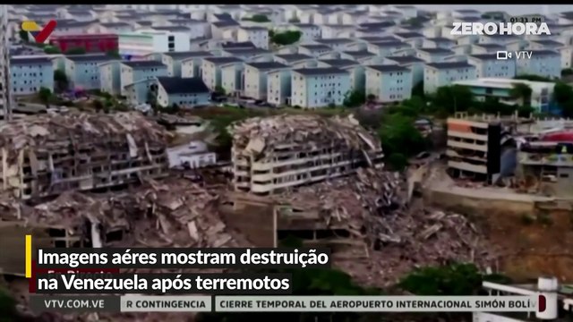 Imagens aéreas mostram destruição na Venezuela