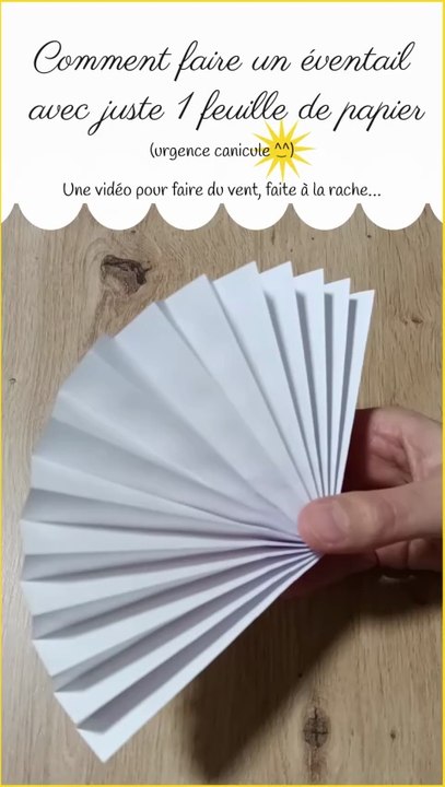 Comment faire un éventail avec juste une feuille de papier