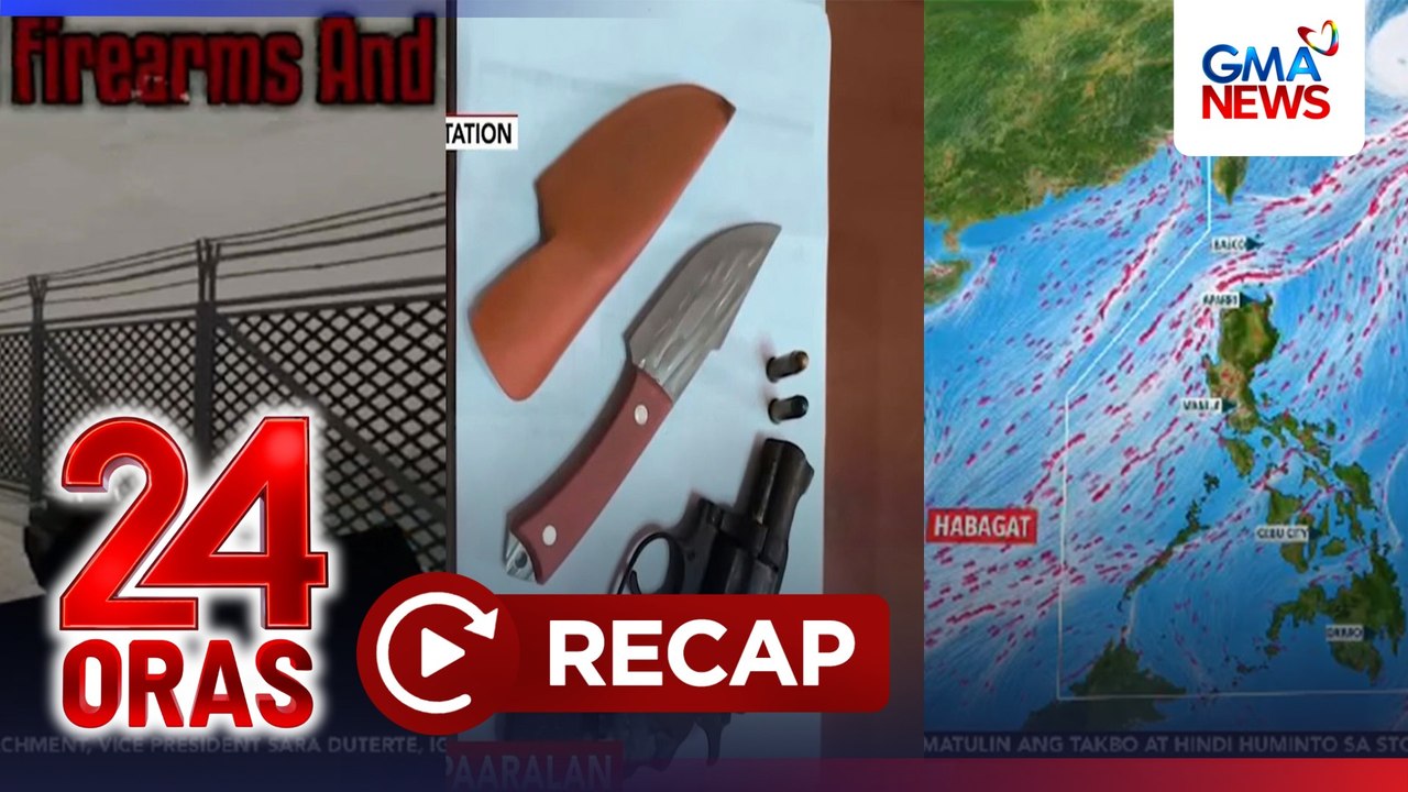 24 Oras: (Part 3) M6.6 na lindol sa Mindanao; 2 estudyante sa Aparri, nahulihan ng baril at kutsilyo; Lagay ng panahon ngayong weekend; Developer ng GoreBox, tumangging humarap sa senate hearing, atbp