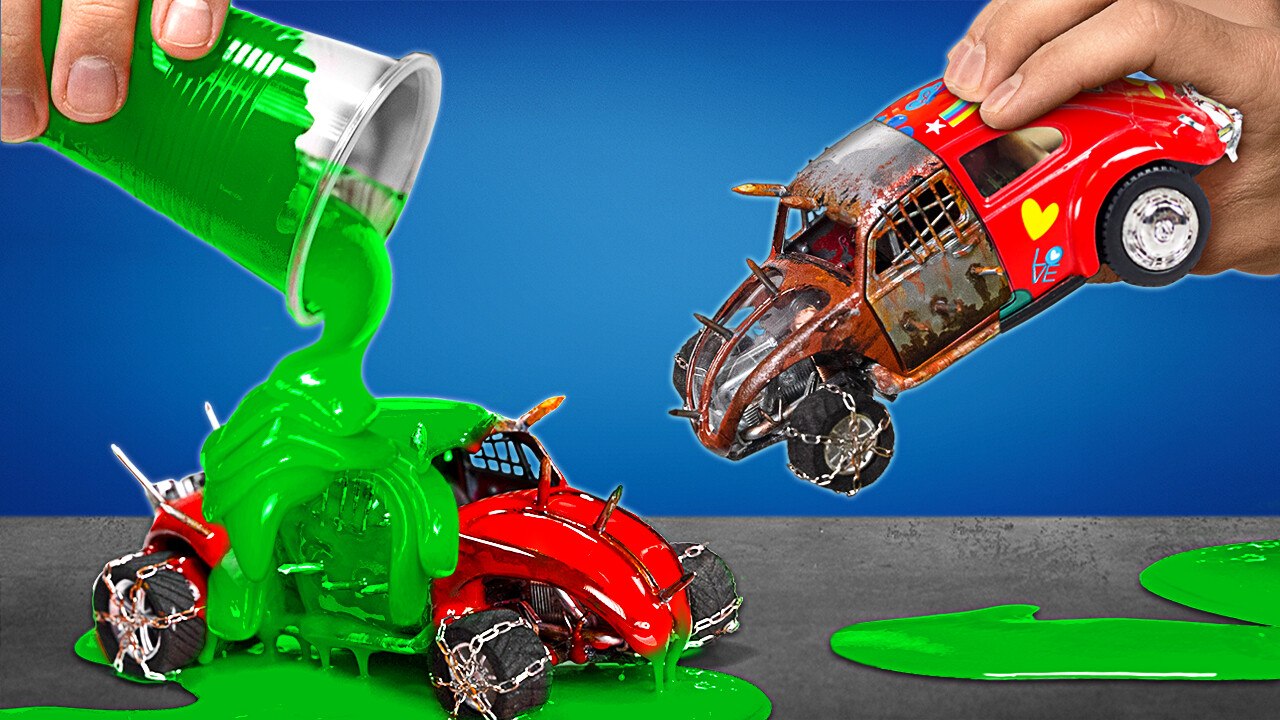 Epic Car Showdown: Good vs. Evil in a Transformation Duel