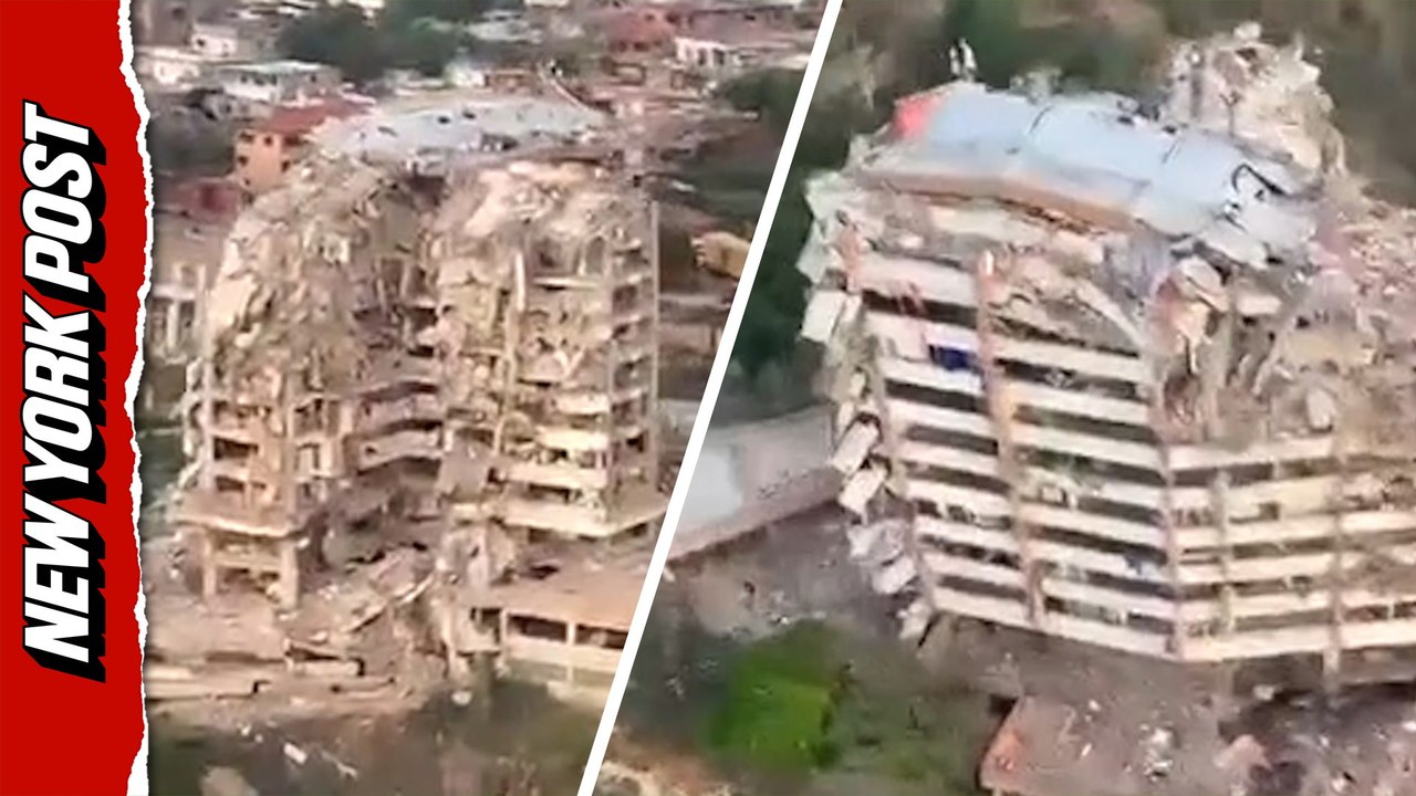 Aerial footage shows aftermath of devastating earthquakes in Venezuela