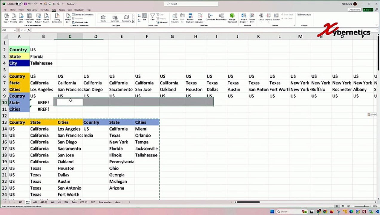 Dynamic Dependent drop-down List in Excel for Horizontal List - Excel Tips and Tricks