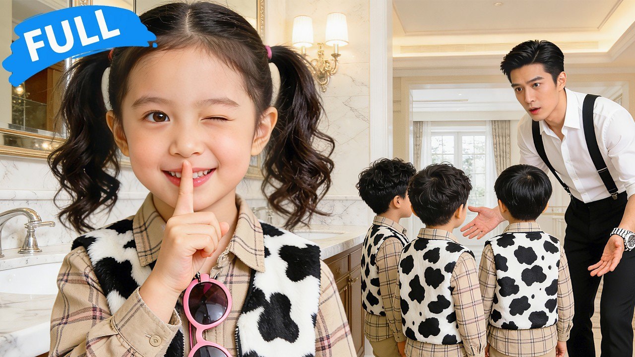 4 Mini Geniuses Find Their CEO Daddy in the Bathroom, Drag Him Home and Make Him Spoil Mommy