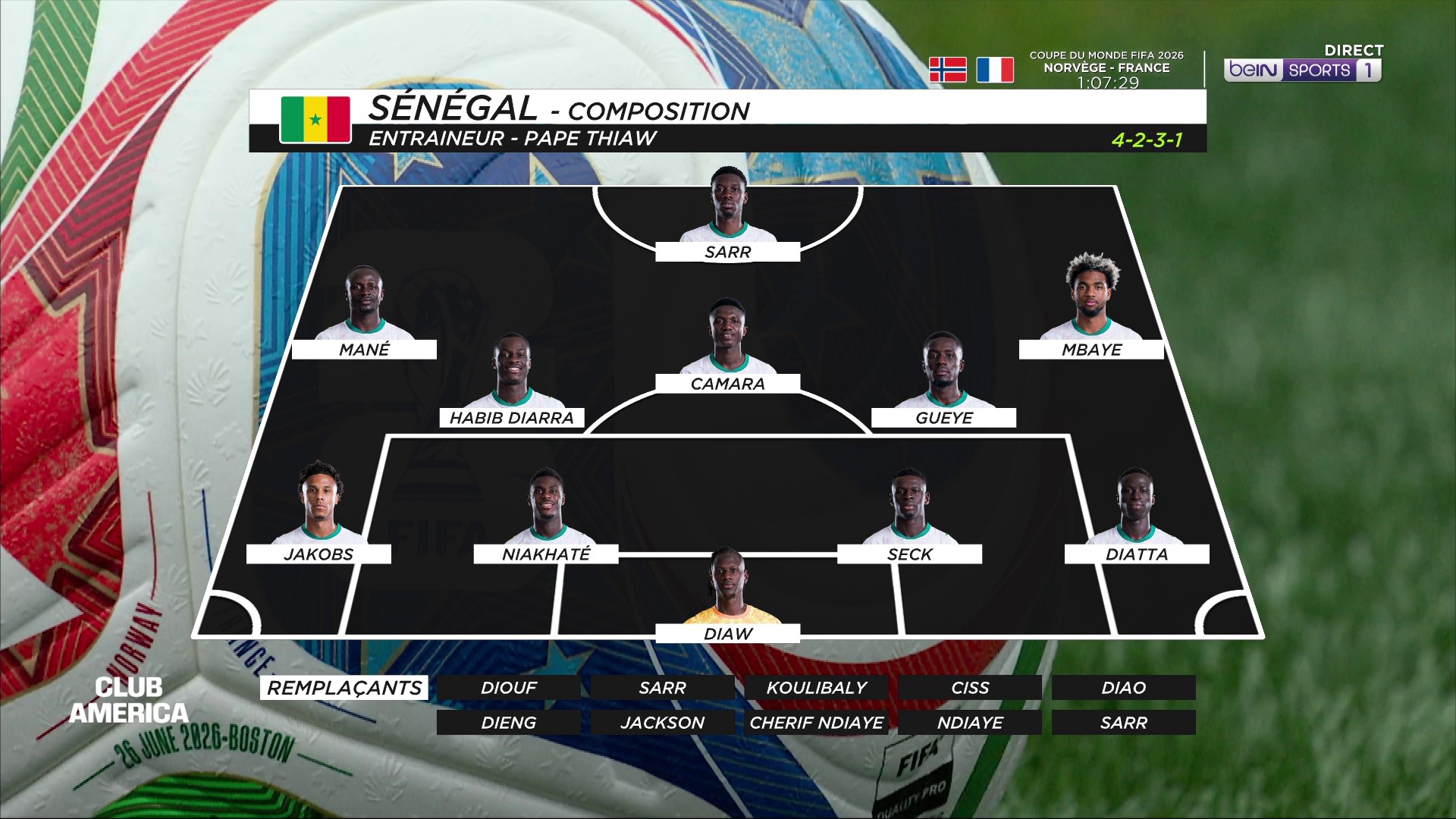 Coupe du Monde 2026 : Le onze des Lions de la Teranga chamboulé... Les compos de Sénégal-Irak