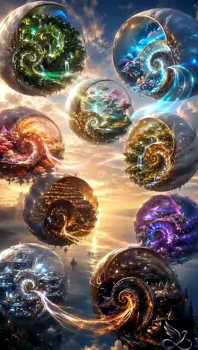 Inside the Symphony of Shell Planets | AI Fantasy Universe