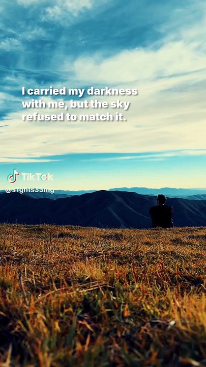 I carried my darkness with me, but the sky refused to match it.