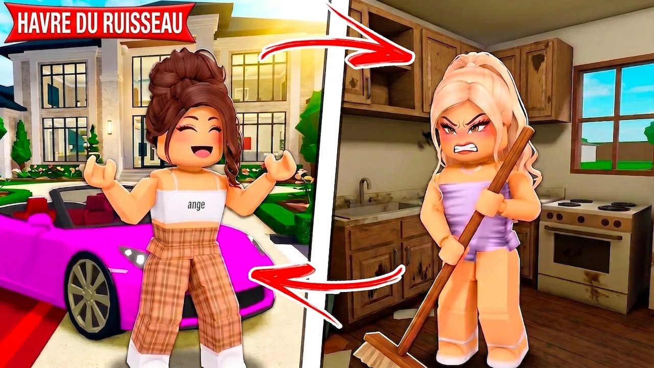 J'ai échangé de place avec la fille riche ! Histoires Brookhaven RP | Roblox