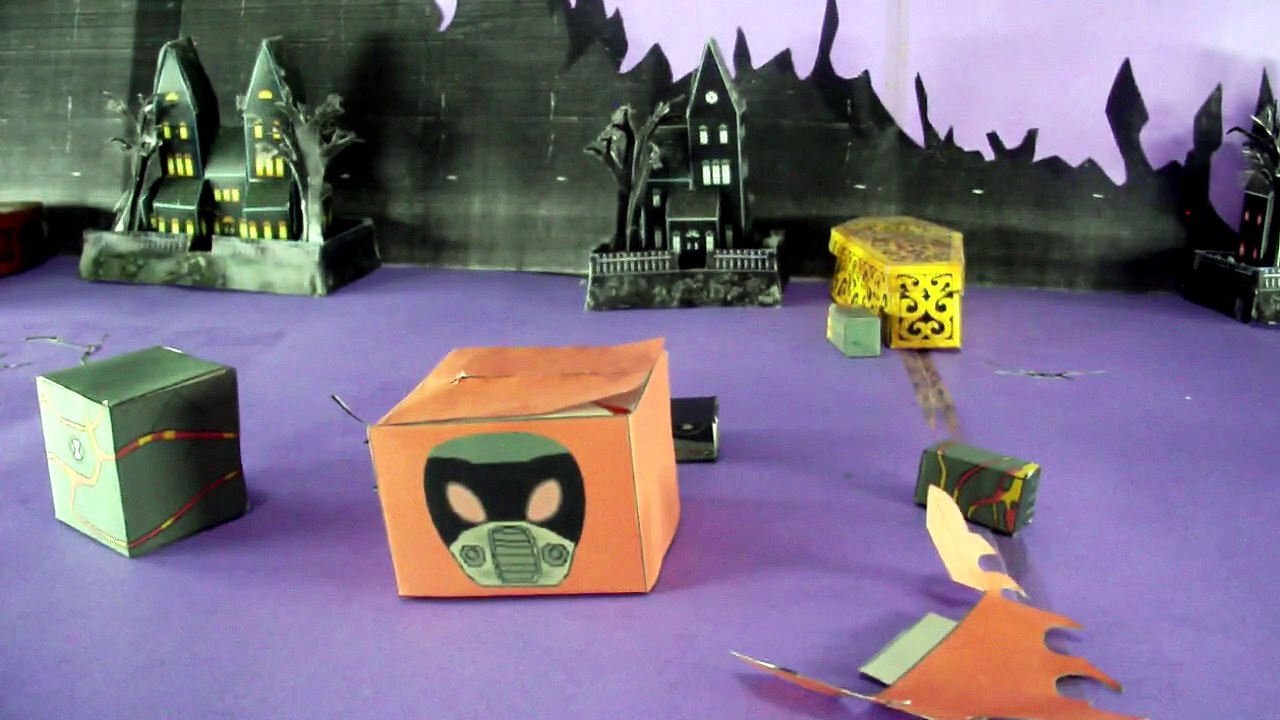 12 Tutorial- Papercraft XLR8 e Chama Dark Heroes - Ben 10 PDT