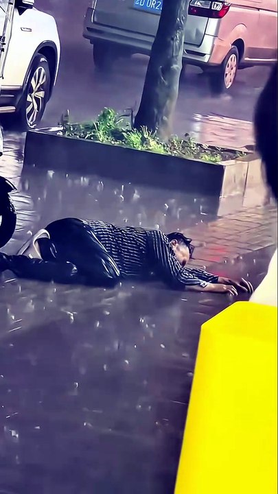 Man Falls Into a Rain-Filled Ditch | Shocking Accident