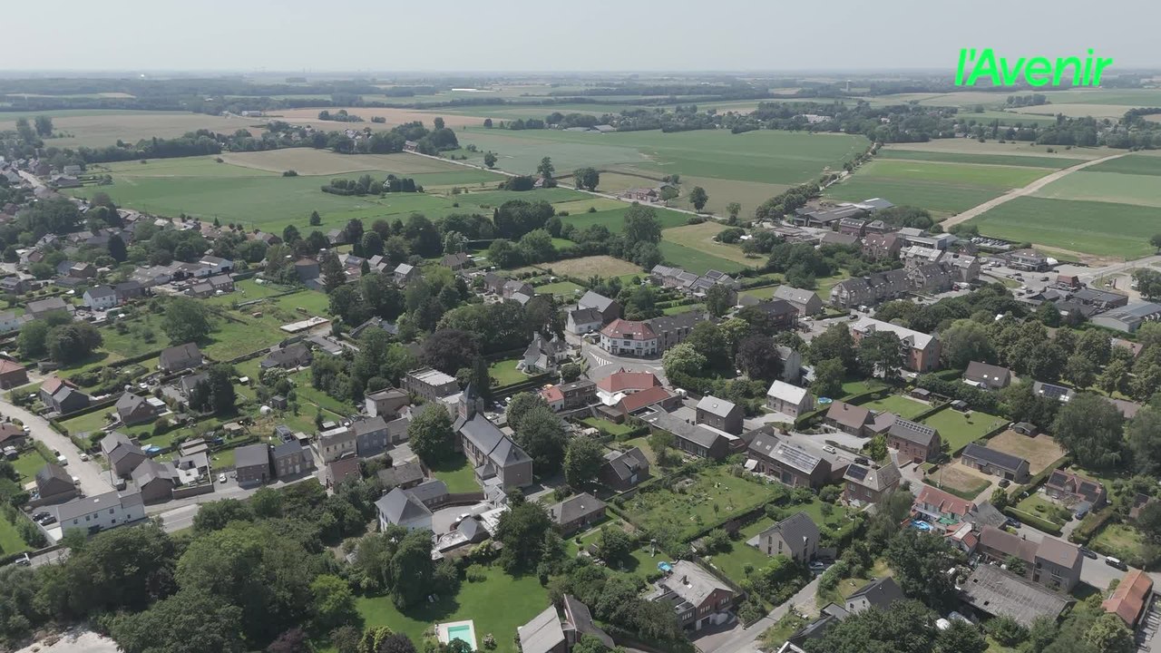 Le Brabant wallon vu du ciel : Thorembais-Saint-Trond et le rond-point le plus insolite de la province