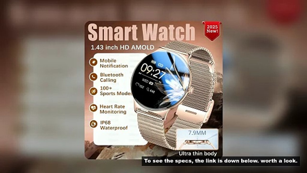 2025 New Smart Watch For Women Gift 1.43 Inch Full Touch Screen Sports Fitness Watches Bluetooth Cal