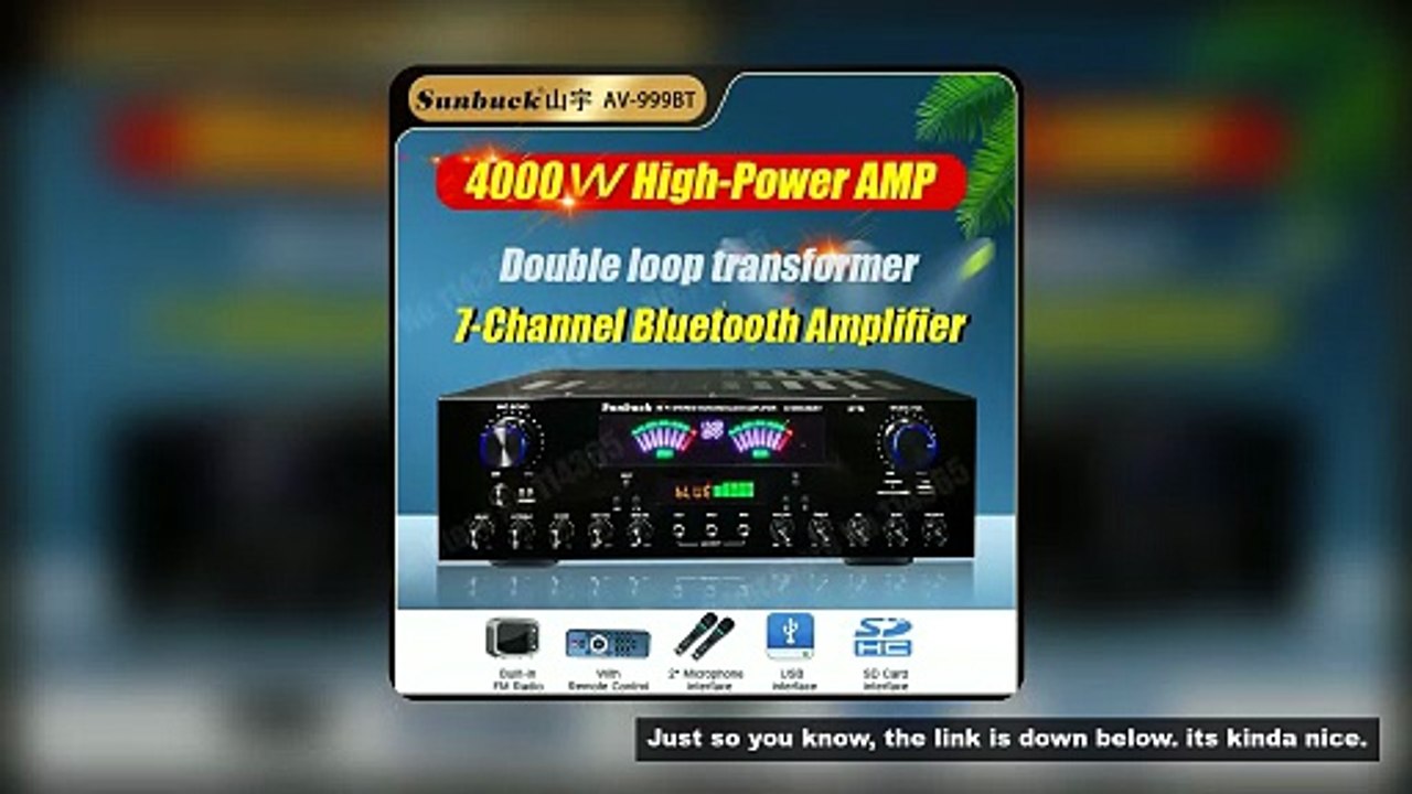 999BT/555BT HiFi Stereo Digital Bluetooth Amplifiers Dual Dynamic Screen Sound AMP For Home Car Meet