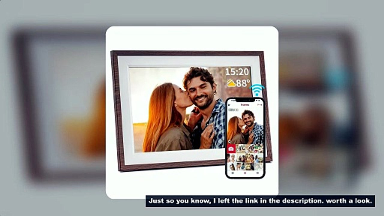 Frameo 10.1 Inch Digital Picture Frame，WiFi Electronic Frame，1280 * 800IPS HD Cloud Smart Digital Ph