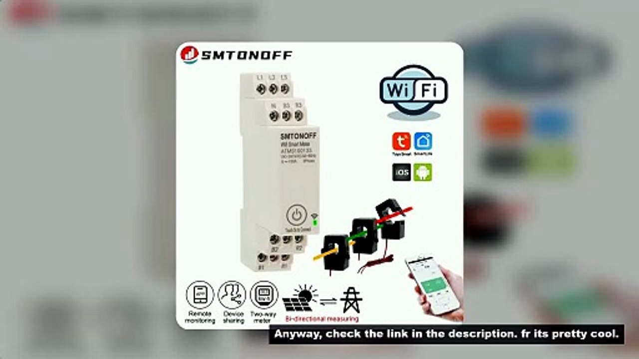 WIFI Tuya 100A Three phase Smart Energy Power Monitor  with external Current  transformer CT  380V /