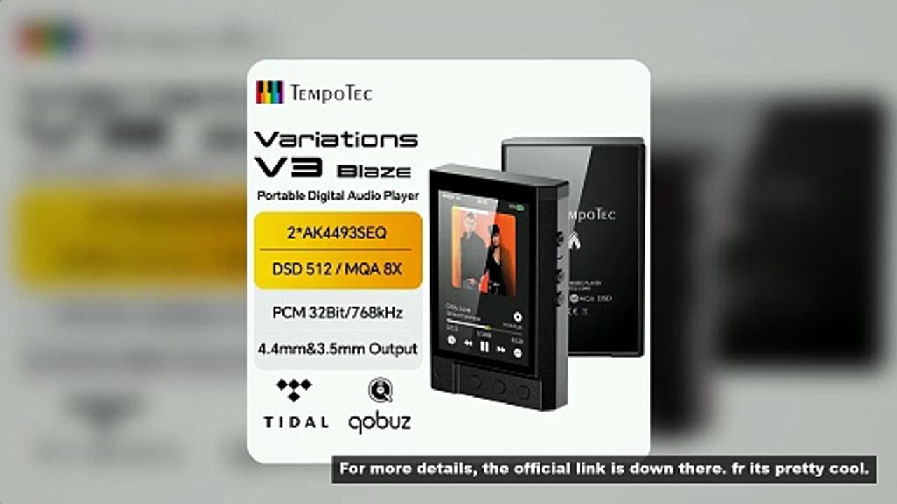 TempoTec Variations V3 Blaze-HIFI Music MP3 Player, Digital Audio Player.2*AK4493SEQ,4*SGM8262, outp