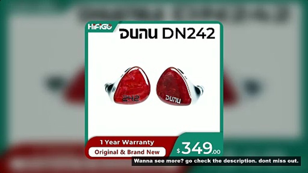 DUNU DN242 2DD+4BA+2 Micro Planar Drivers HiFi In-ear Earphone with 3.5+4.4 Q-Lock Mini Interchangea