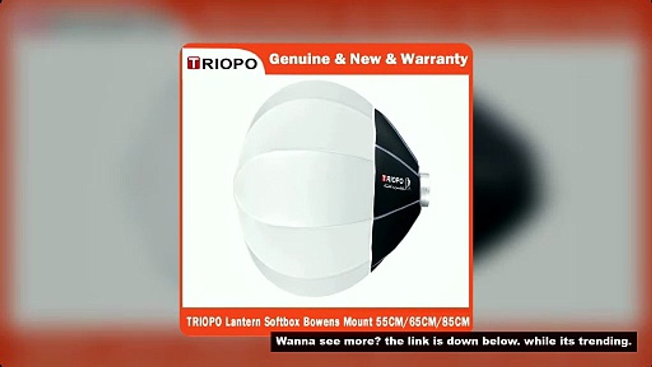 TRIOPO Lantern Softbox Light Modifier 55/65/85cm Quick Release for Sokani X100 COLBOR Godox Aputure