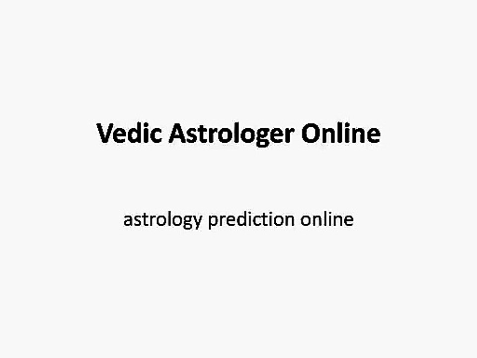Vedic Astrologer Online