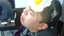 When he woke up from a bad dream...
