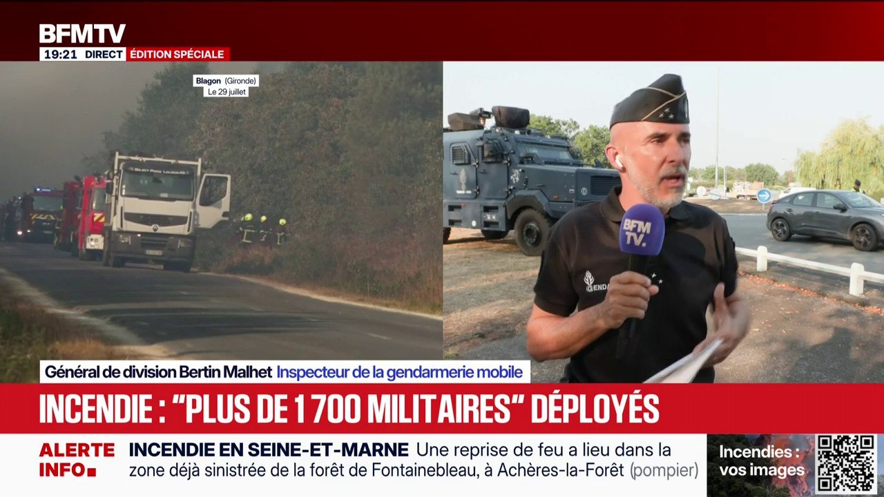 Incendies en Gironde: "Il y a des personnes malfaisantes", assure la gendarmerie mobile
