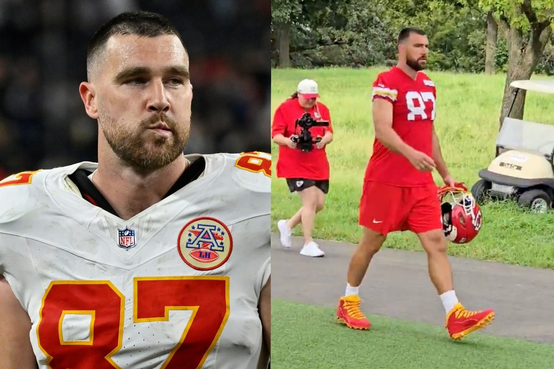 Travis Kelce's mood turns heads as he returns to Chiefs training camp