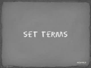 Math terms of Set