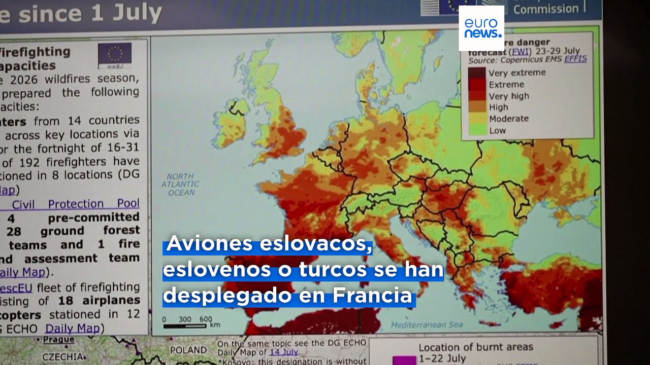 ¿Cómo coordina la UE la lucha antiincendios en Francia y España?