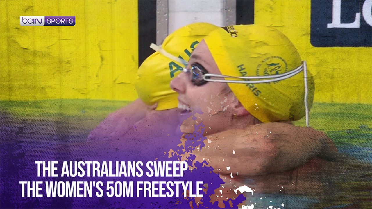The Australians sweep the women's 50m freestyle