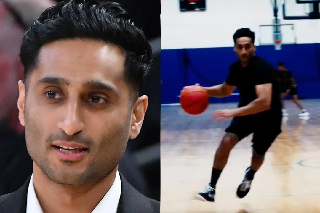 ESPN insider Shams Charania goes viral after showing off his basketball skills