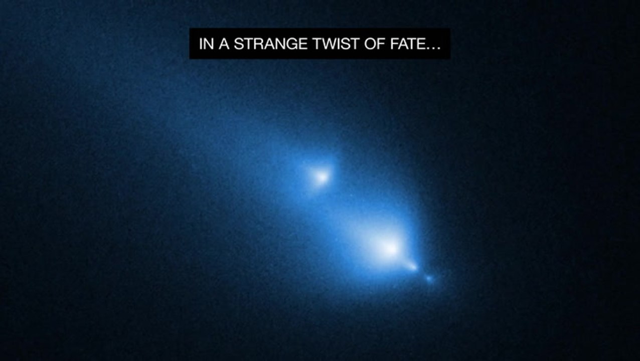 Hubble telescope accidentally witnesses comet breaking apart
