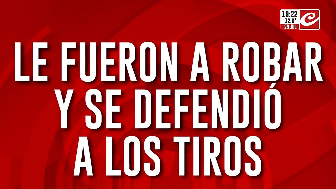 Imágenes impactantes: le fueron a robar y se defendió a los tiros