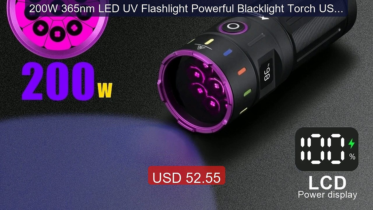 200W 365nm LED UV Flashlight Powerful Blacklight Torch USB Recharg... -- Best Deal 2026 | Shop Now!