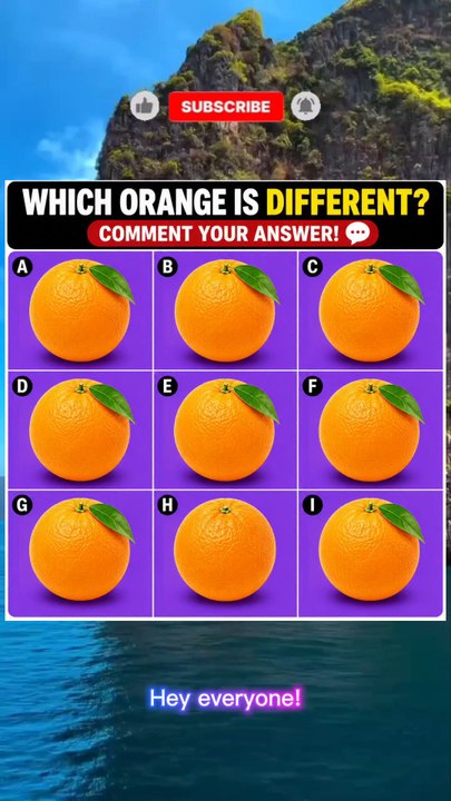 🍊 Can You Find the Different Orange? 👀 | 10 Second Challenge!