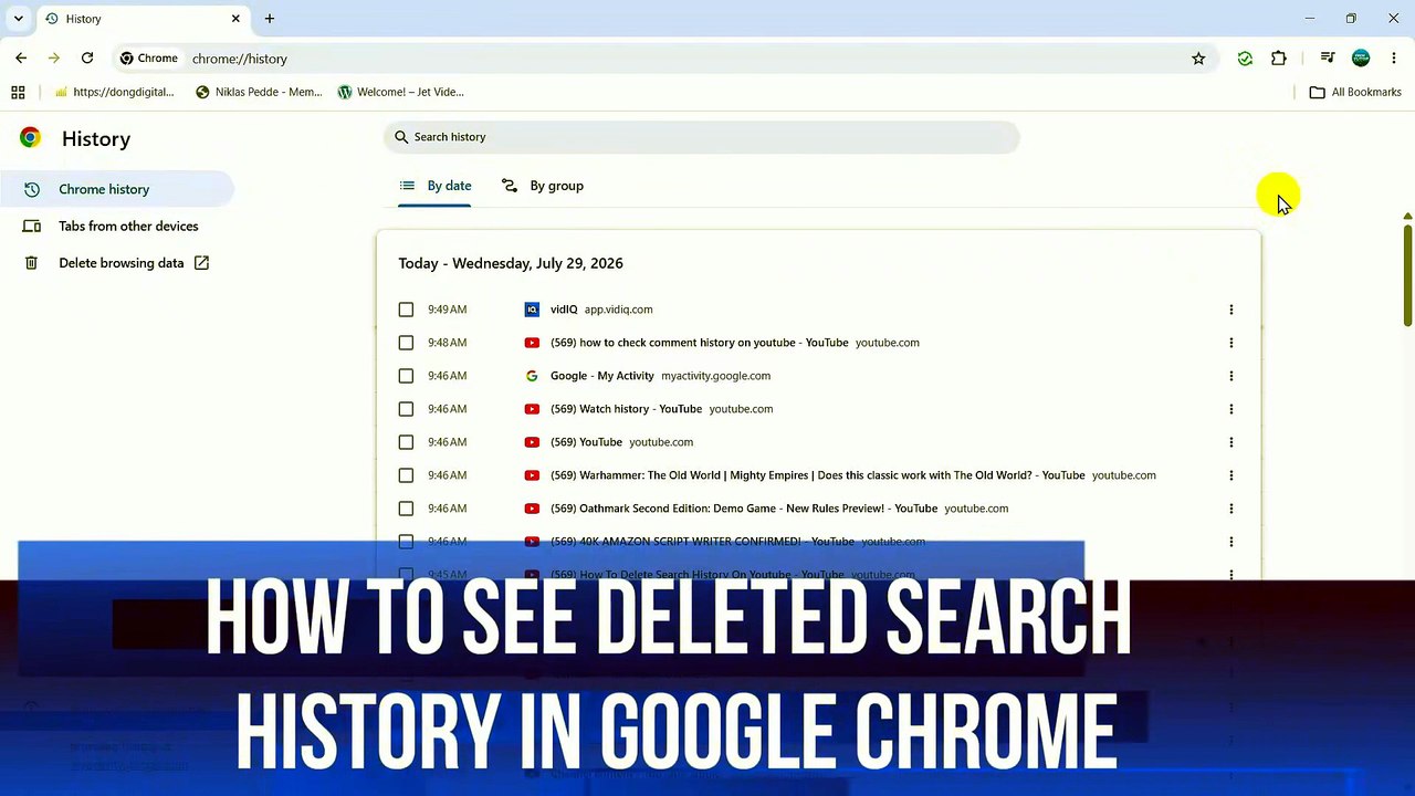How To See Deleted Search History in Google Chrome