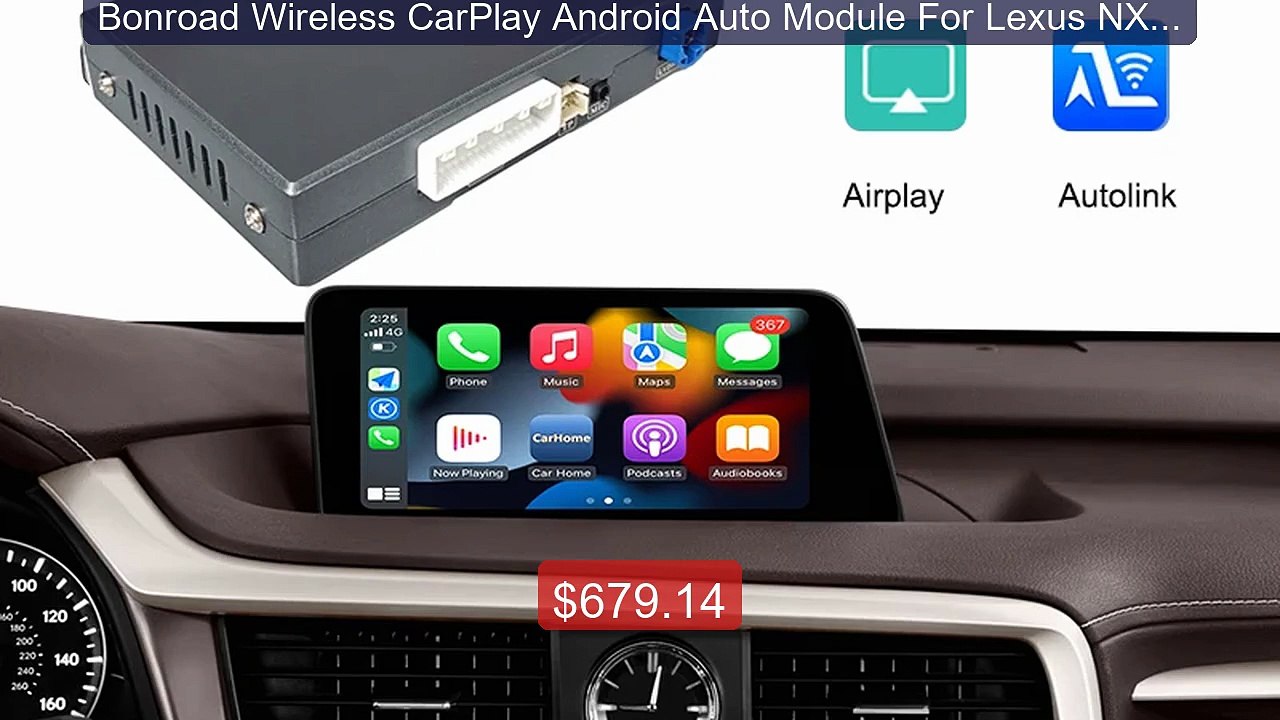 Bonroad Wireless CarPlay Android Auto Module Fo...