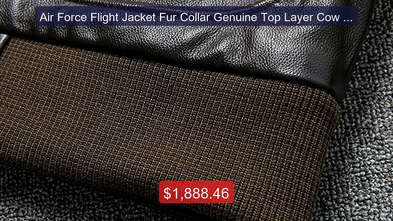 Air Force Flight Jacket Fur Collar Genuine Top Layer Cow Leath... -- Hot Deal 2026 | Limited Offer!