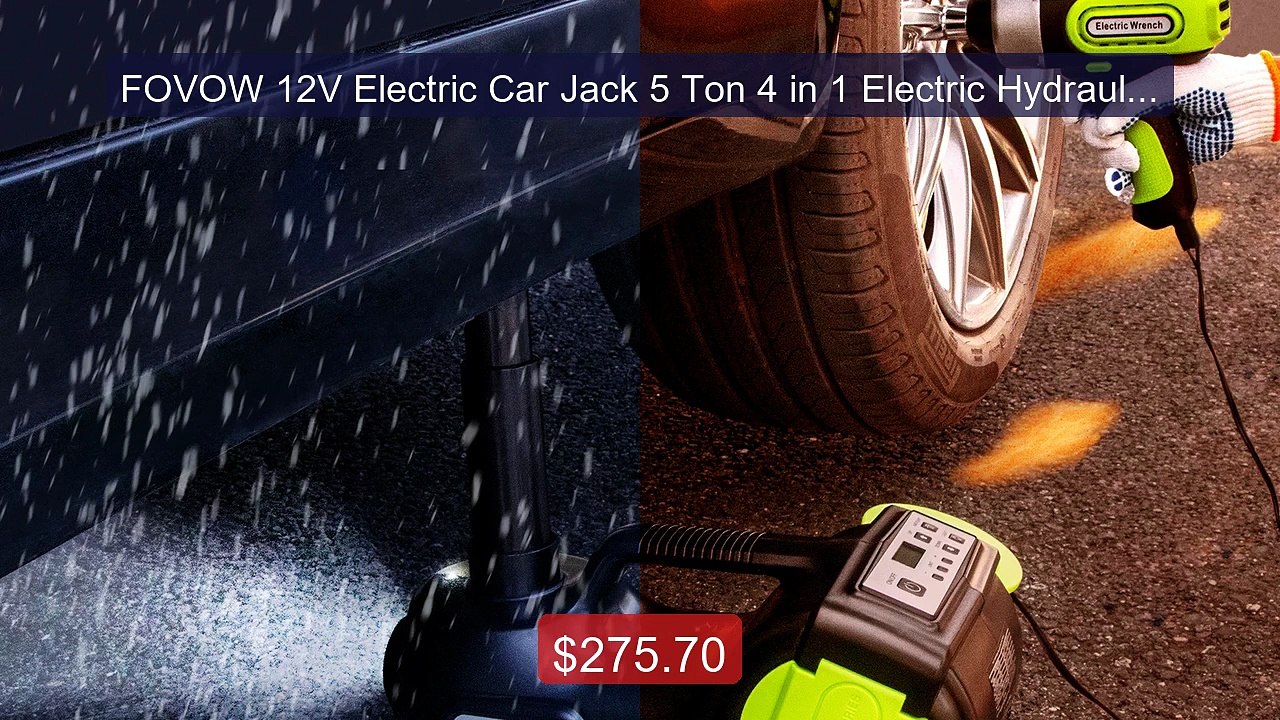 FOVOW 12V Electric Car Jack 5 Ton 4 in 1 Electric Hydraulic Jack 1... -- Best Deal 2026 | Shop Now!