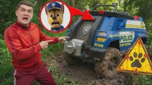 ¡Encontramos el coche de PAW Patrol abandonado tras un impactante accidente! ¿Qué le pasó a Chase?