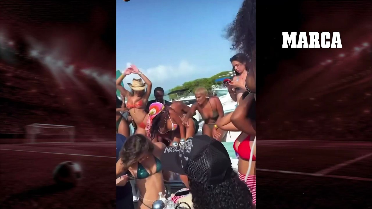 El rapero haitiano Izolan publicó en sus redes sociales el fiestón en el alta mar que se pegaron Olise y compañía a bordo de un lujoso yate
