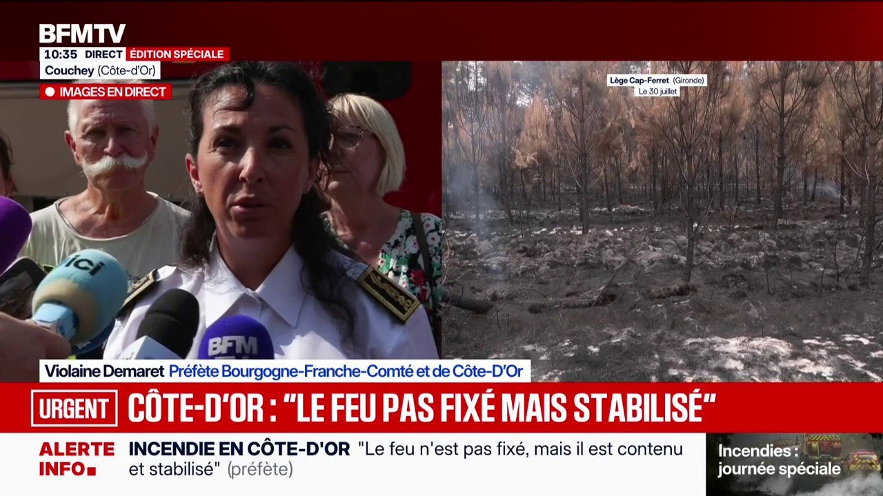 Incendie en Côte-d'Or: "200 sapeurs-pompiers mobilisés", indique la préfète de Bourgogne-Franche-Comté et de Côte-d'Or