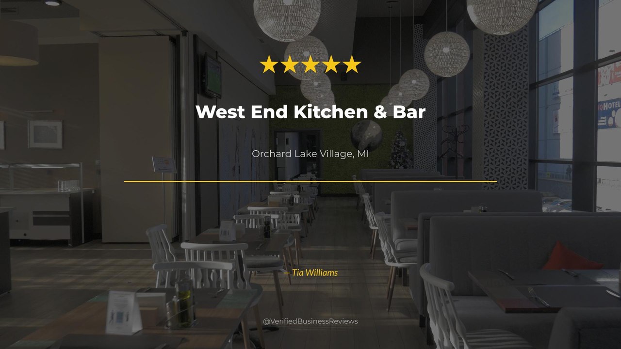 Tia Williams reviews West End Kitchen & Bar — r...